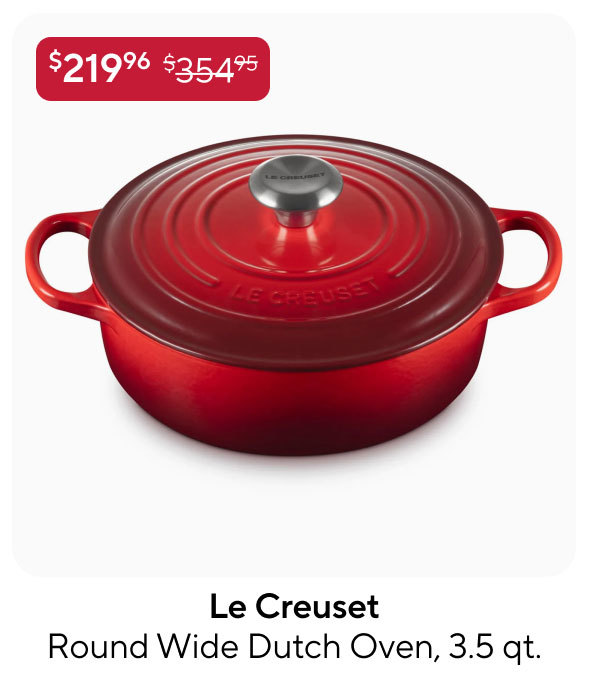 Le Creuset Round Wide Dutch Oven, 3.5 qt.