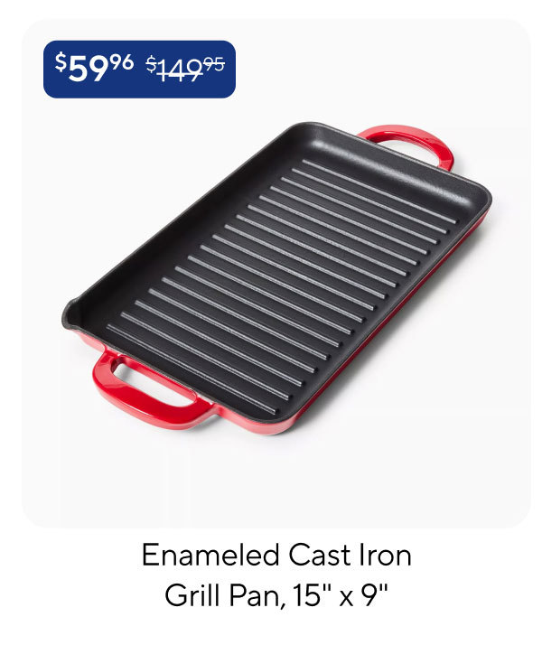 Enameled Cast Iron Grill Pan