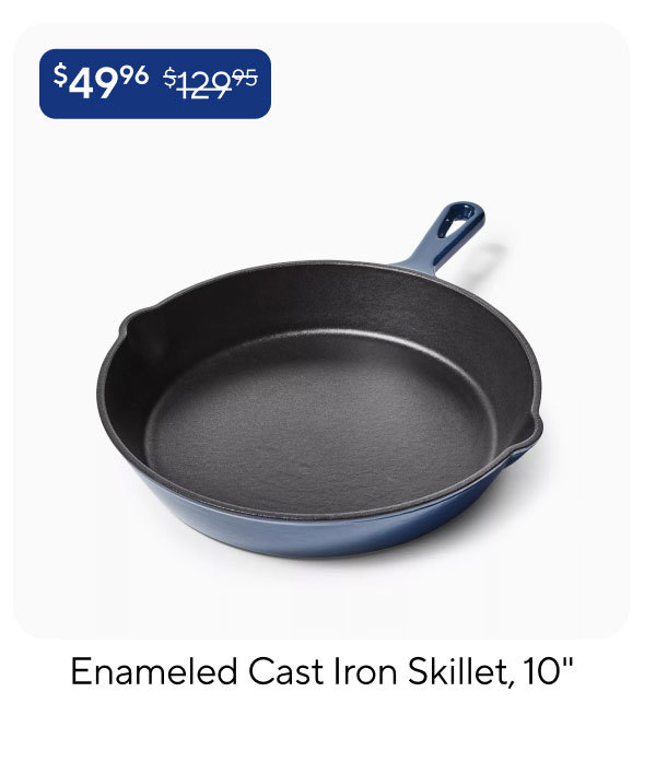 Sur la table Enameled Cast Iron Skillet