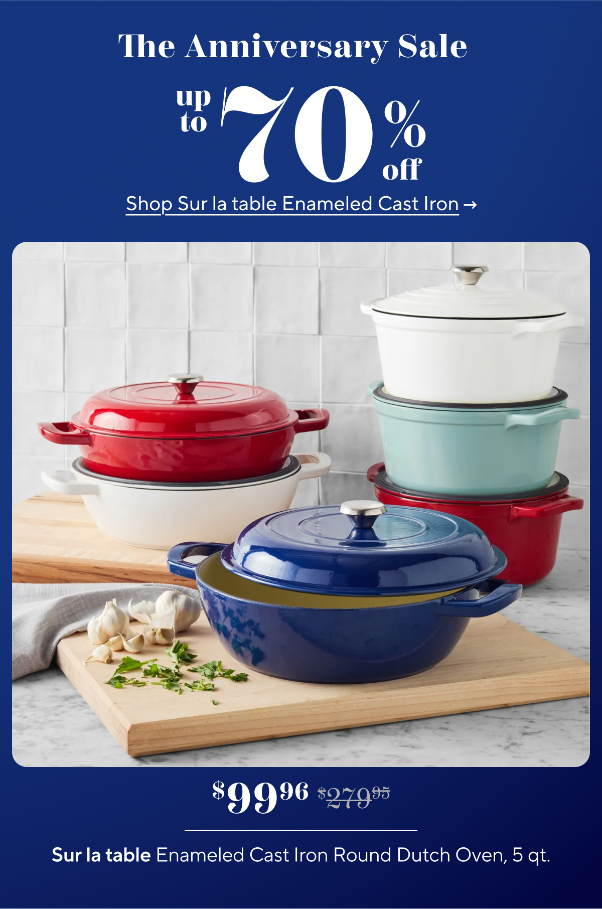 Sur la table Enameled Cast Iron 5-Piece Set