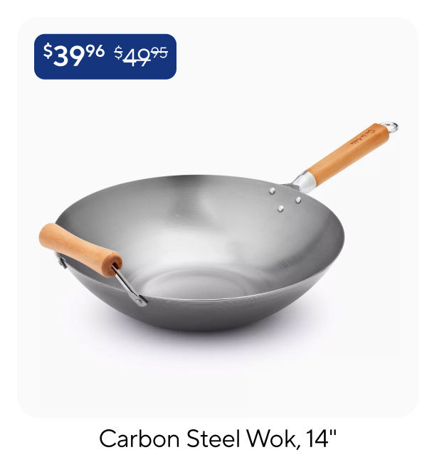 Sur la table Carbon Steel Wok