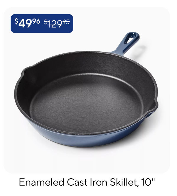 Sur la table Enameled Cast Iron Skillet