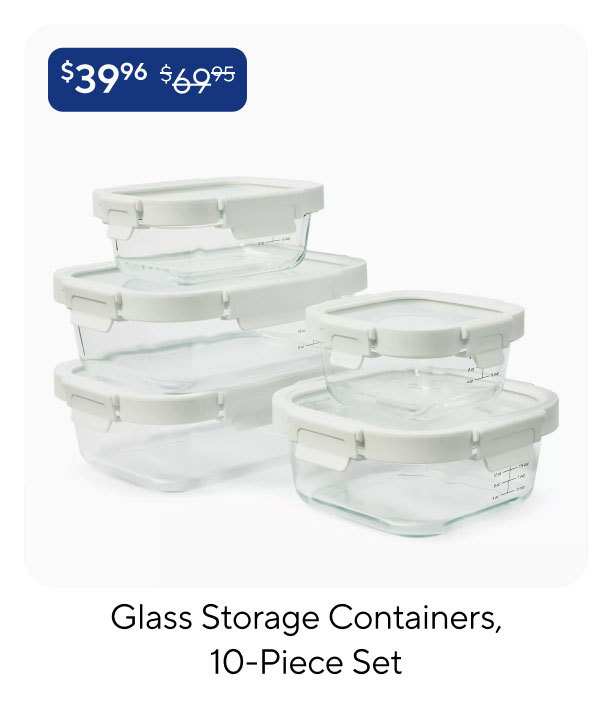 Sur la table Glass Storage Containers, 10-Piece Set
