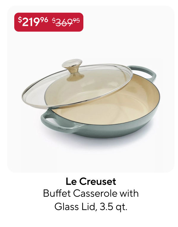 Le Creuset Buffet Casserole with Glass Lid, 3.5 qt.