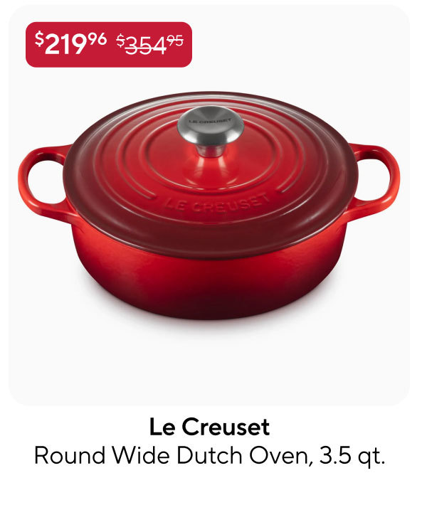 Le Creuset Round Wide Dutch Oven, 3.5 qt.