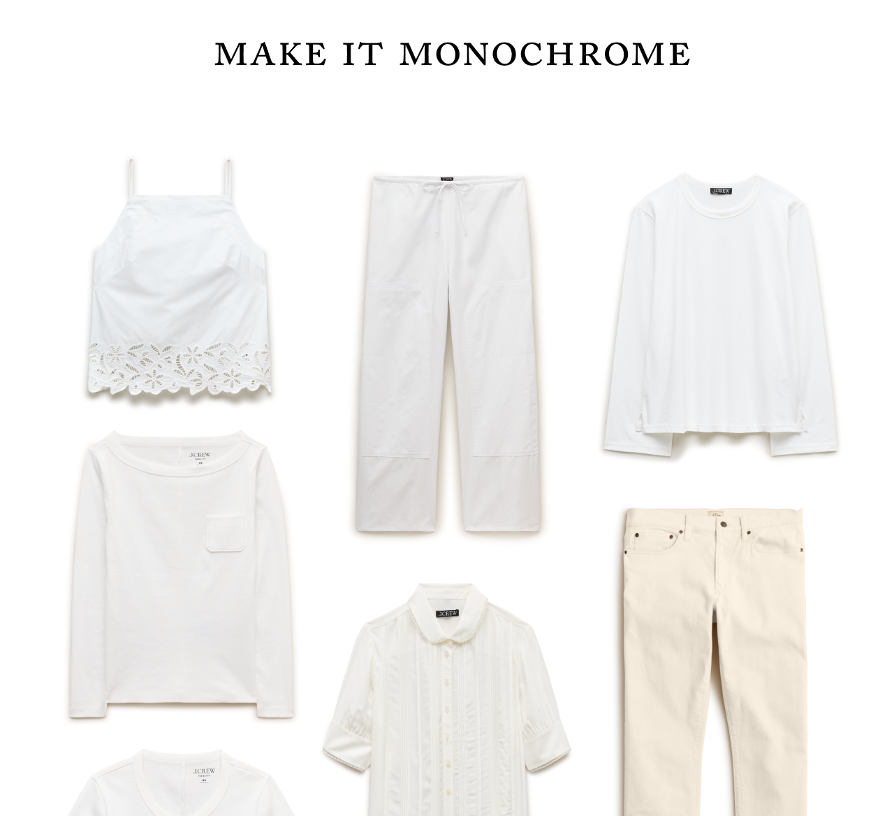 Make it Monochrome, shop womens white sweaters.