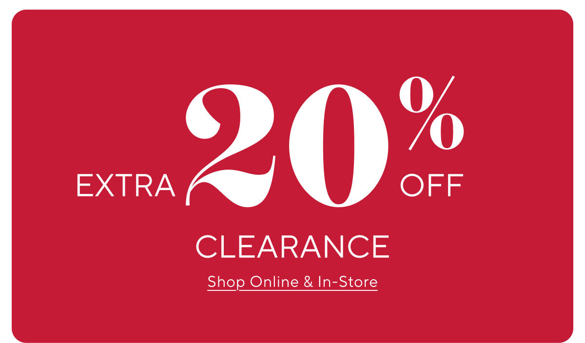 Extra 20% Off Clearance