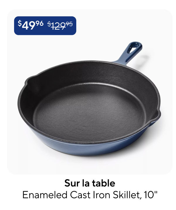 Sur la table Enameled Cast Iron Skillet