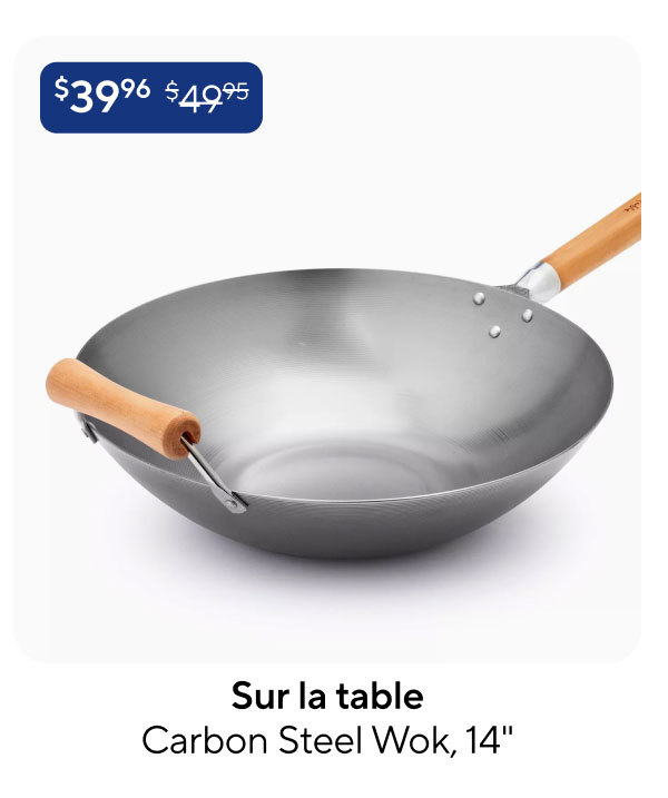Sur la table Carbon Steel Wok