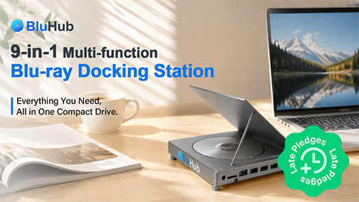 BluHub: 9-in-1 Blu-ray Hub for Memories, Ports & Storage BluHub: 9-in-1 Blu-ray Hub for Memories, Ports & Storage
