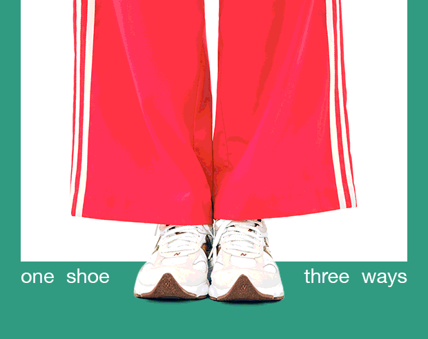 One shoe, three ways.