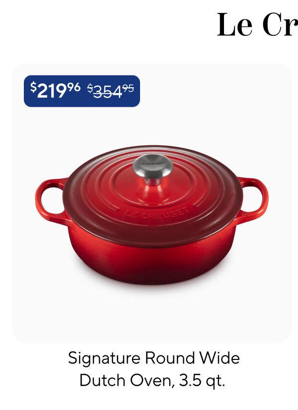 Le Creuset Signature Round Wide Dutch Oven, 3.5 qt.