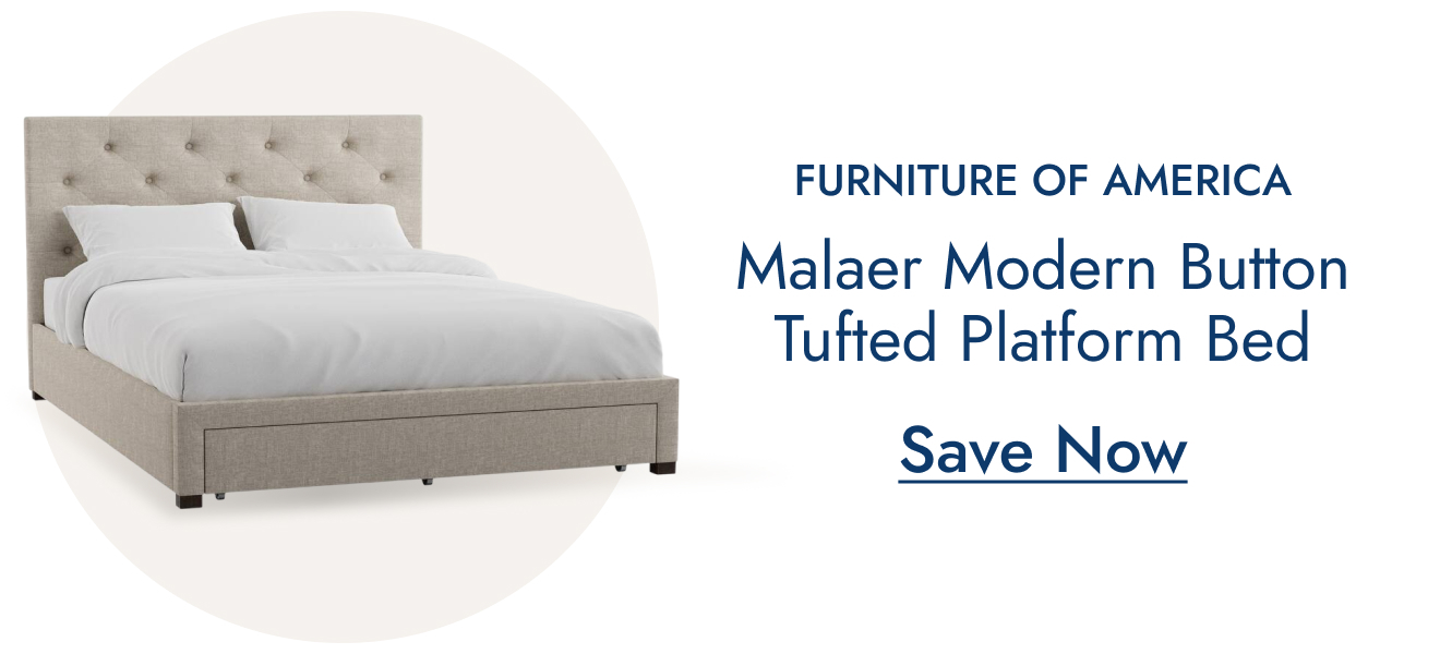 Furniture of America Modern Tufted Platform Bed