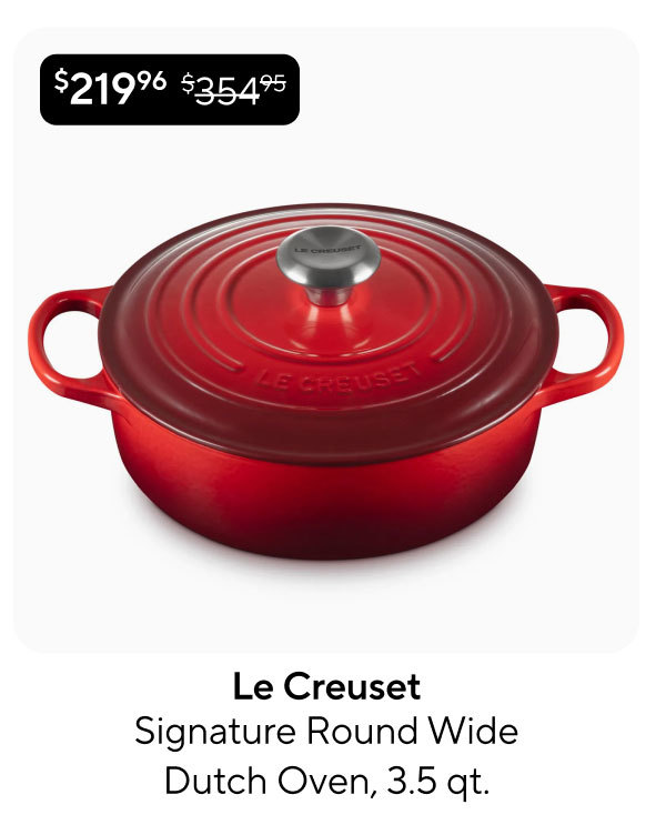 Le Creuset Signature Round Wide Dutch Oven, 3.5 qt.