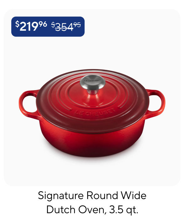 Le Creuset Signature Round Wide Dutch Oven, 3.5 qt.