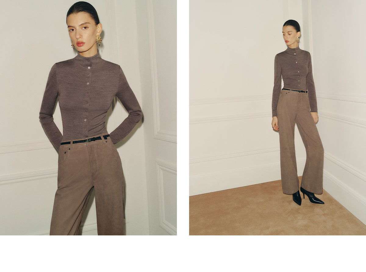 Marissa Regenerative Mock Neck Merino Cardigan