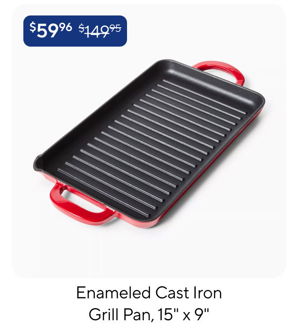 Sur La Table Enameled Cast Iron Grill Pan, 15