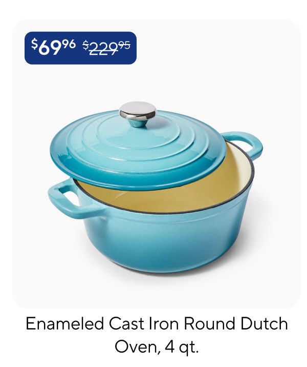 Enameled Cast Iron Round Dutch Oven, 4 qt.