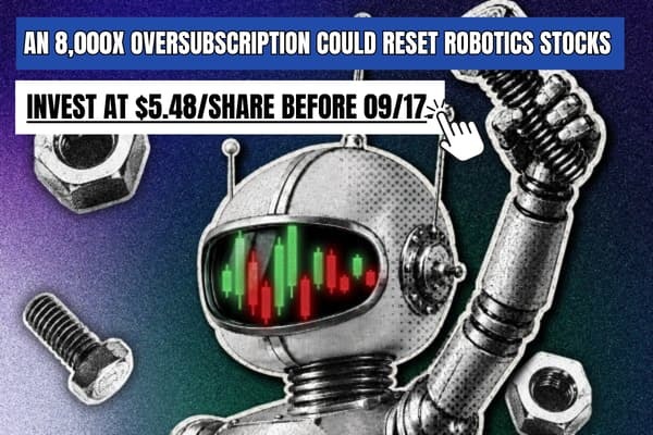 Mechanical robot with candlestick chart