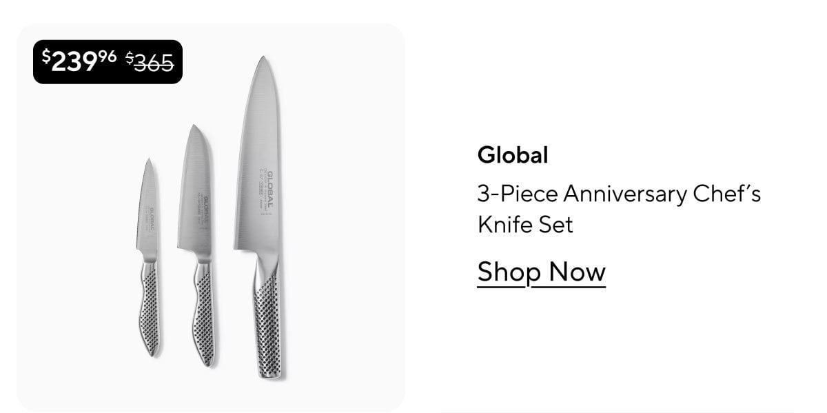 Global 3-Piece Anniversary Chef's Knife Set