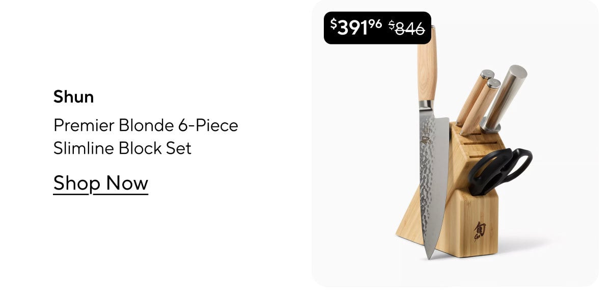 Shun Premier Blonde 6-Piece Slimline Block Set