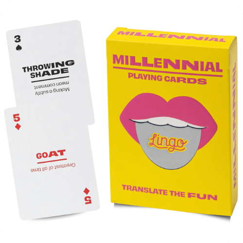 Lingo millennial slang playing cards
