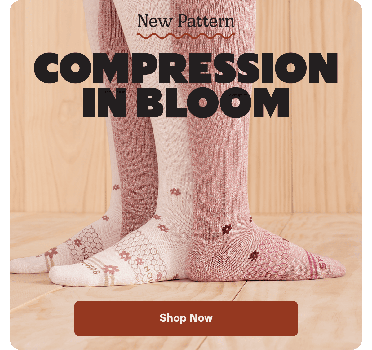 New Pattern. COMPRESSION IN BLOOM. Shop Now