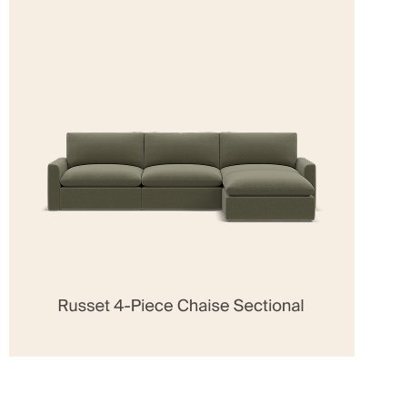 Russet 4-Piece Reversible Chaise Sectional