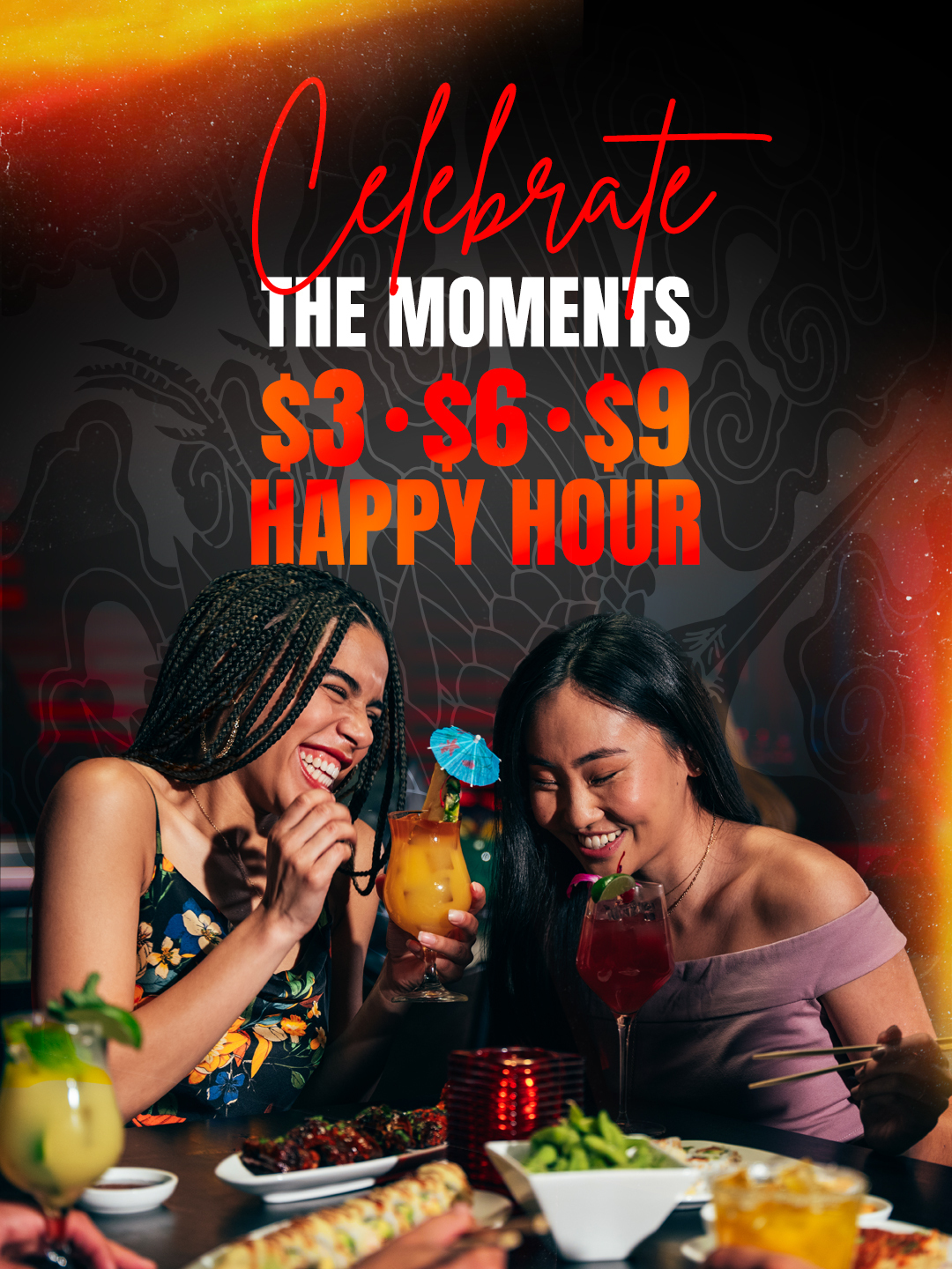 $3 $6 $9 Happy Hour at Samurai