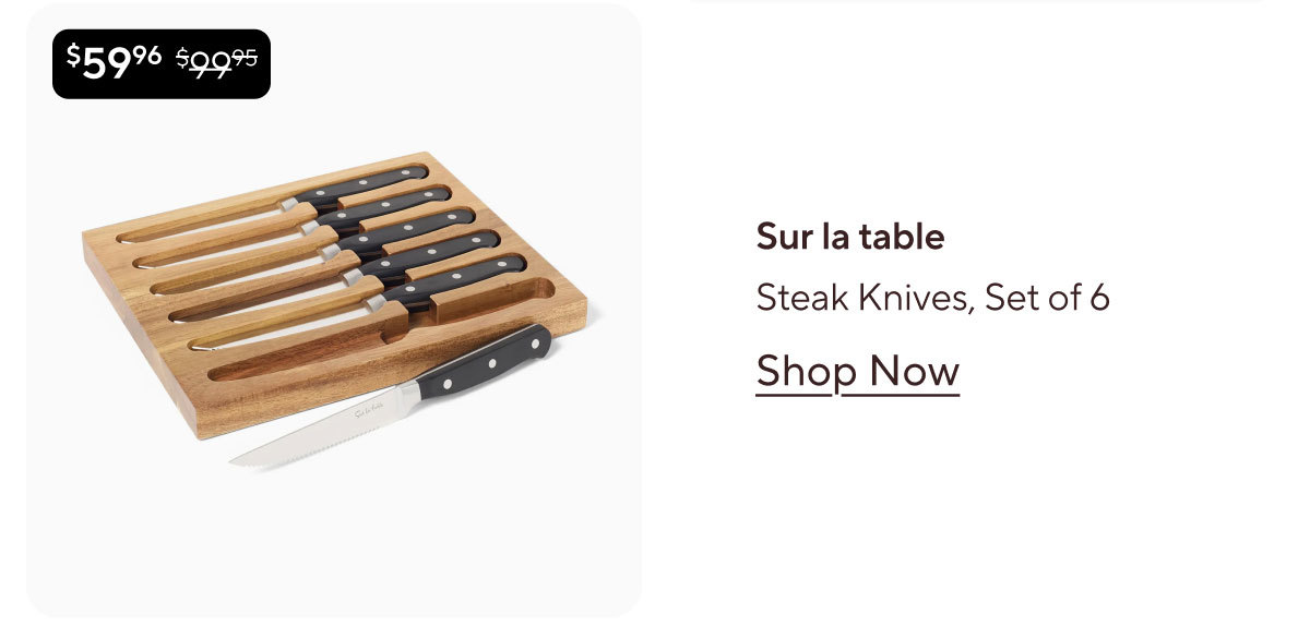 Sur la table Steak Knives, Set of 6