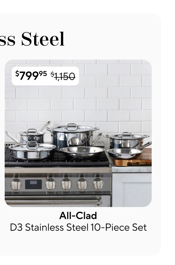 All-Clad D3 Stainless Steel 10-Piece Set