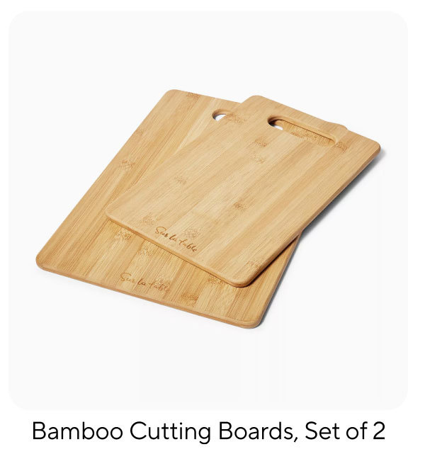 Sur la table Bamboo Cutting Boards, Set of 2