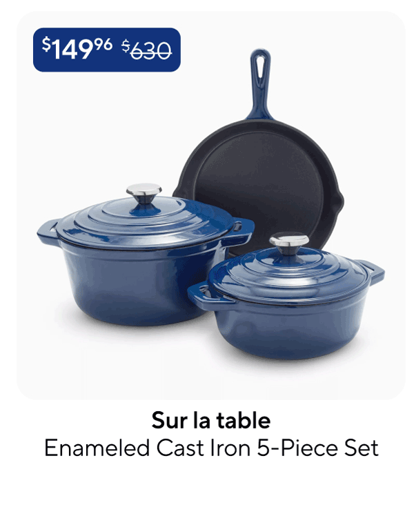 Sur la table Enameled Cast Iron 5-Piece Set