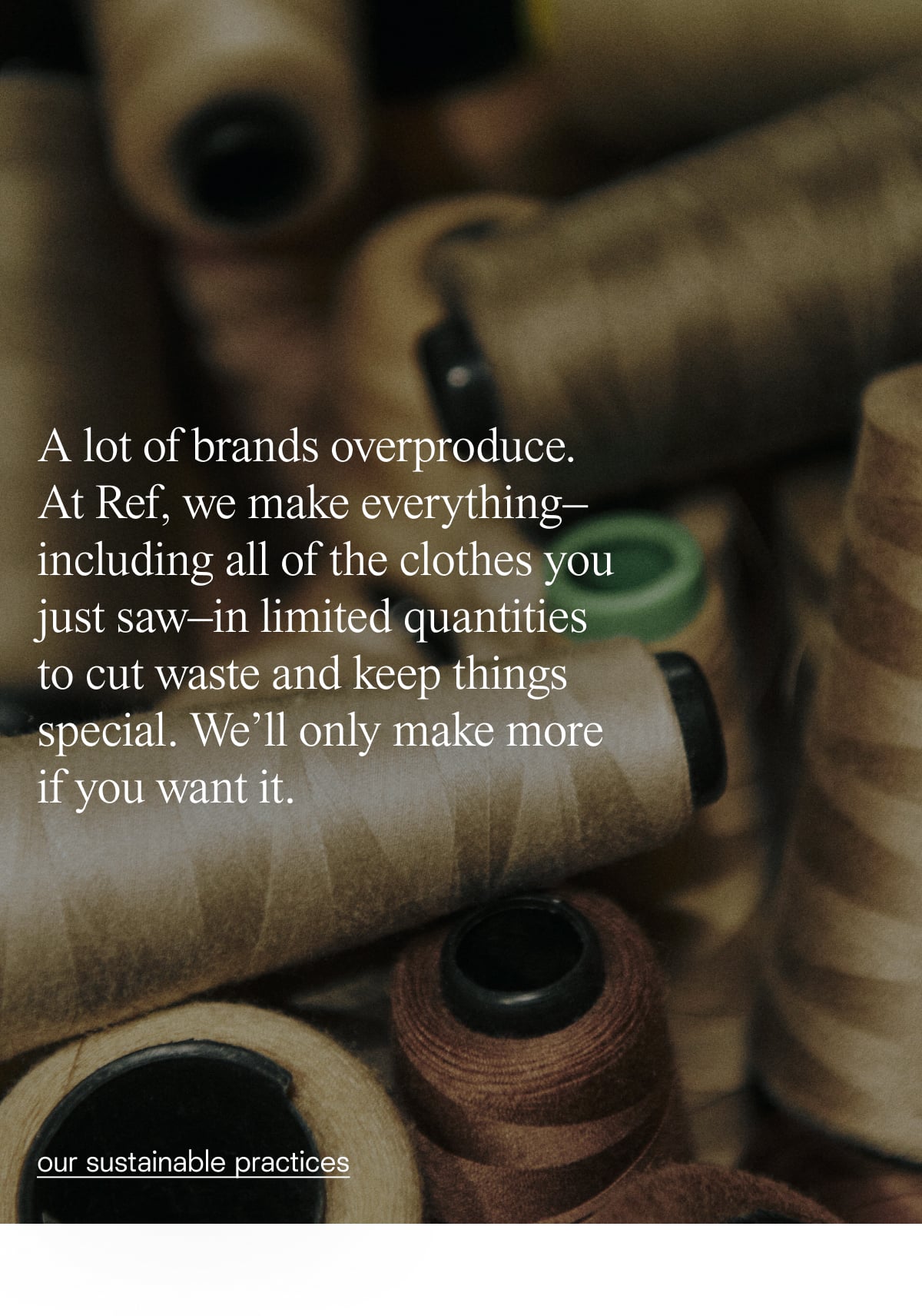 our sustainable practices
