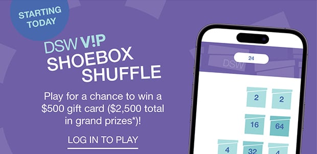 DSW V!P Shoebox Shuffle - Log In To Play