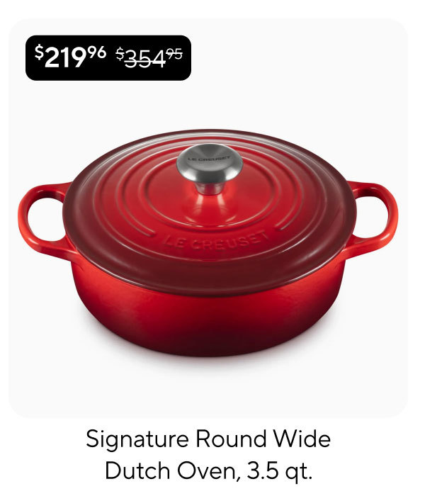 Le Creuset Signature Round Wide Dutch Oven, 3.5 qt.