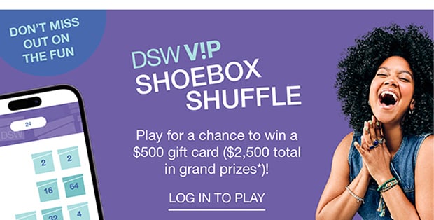 DSW V!P Shoebox Shuffle - Log In To Play