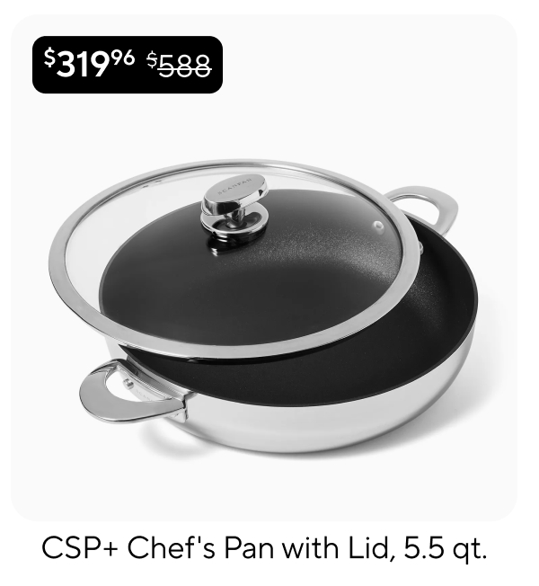 Scanpan CSP+ Chef's Pan with Lid, 5.5 qt.