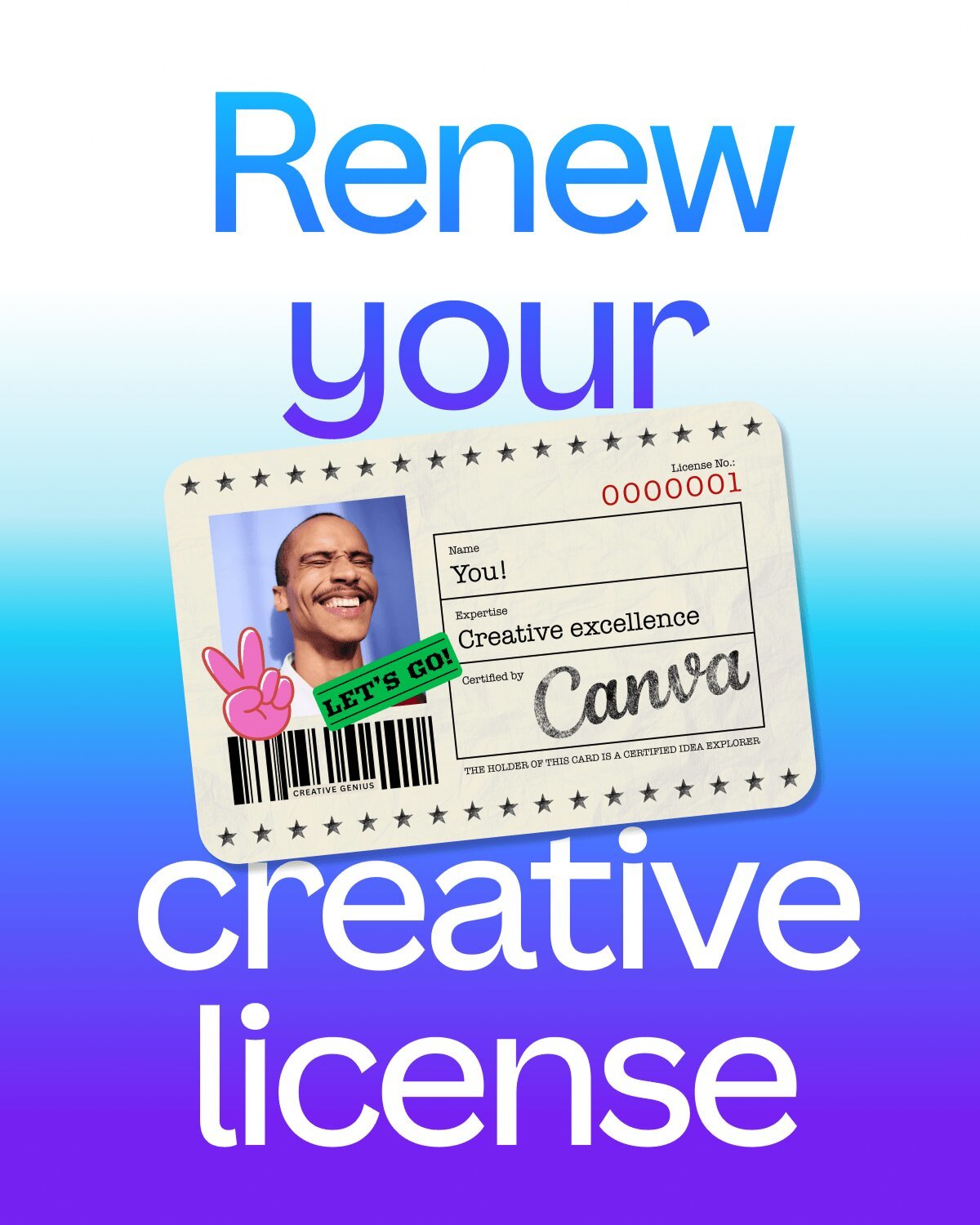 Renew your creative license
