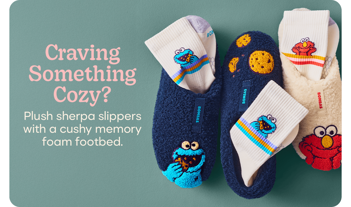 Craving Something Cozy? Plush sherpa slippers with a cushy memory foam footbed.