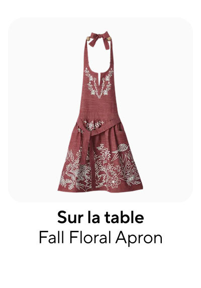 Sur la table Fall Floral Apron