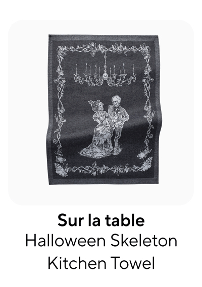 Sur la table Halloween Gala Jacquard Skeleton Kitchen Towel