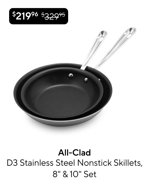 All-Clad D3 Stainless Steel Nonstick Skillets, 8