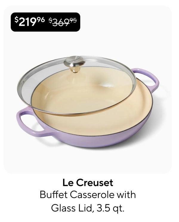 Le Creuset Buffet Casserole with Glass Lid, 3.5 qt.