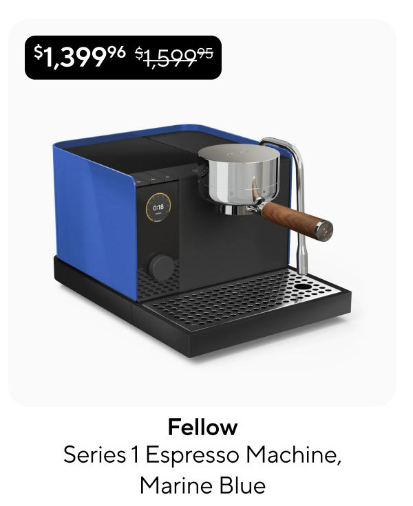 Fellow Series 1 Espresso Machine, Marine Blue