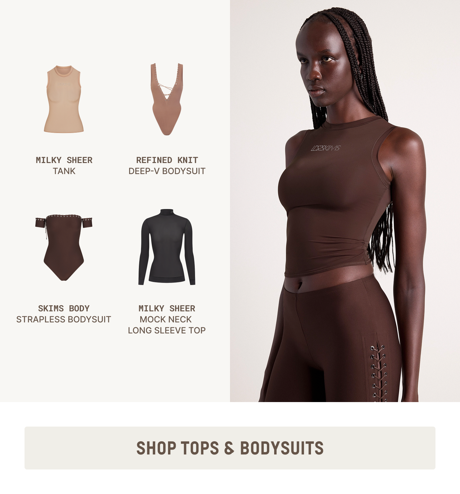SHOP TOPS & BODYSUITS