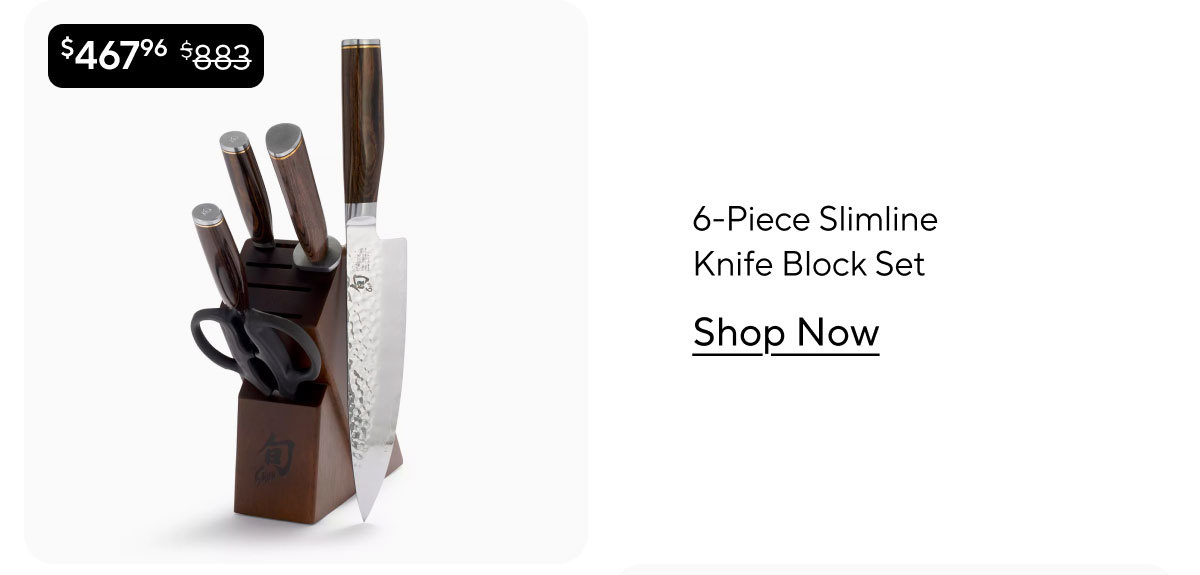 Shun Premier 6-Piece Slimline Knife Block Set