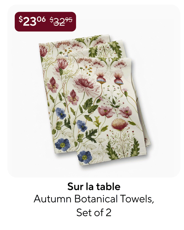 Sur la table Autumn Botanical Towels, Set of 2