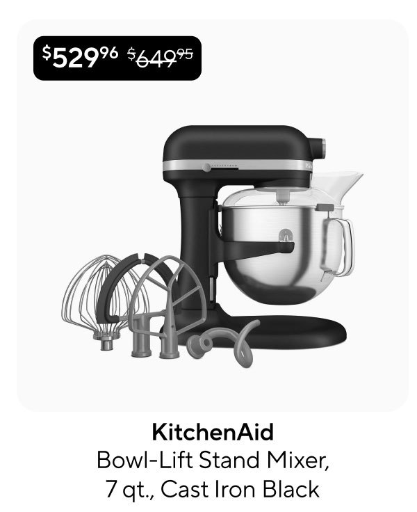 KitchenAid® Bowl-Lift Stand Mixer, 7 qt., Cast Iron Black