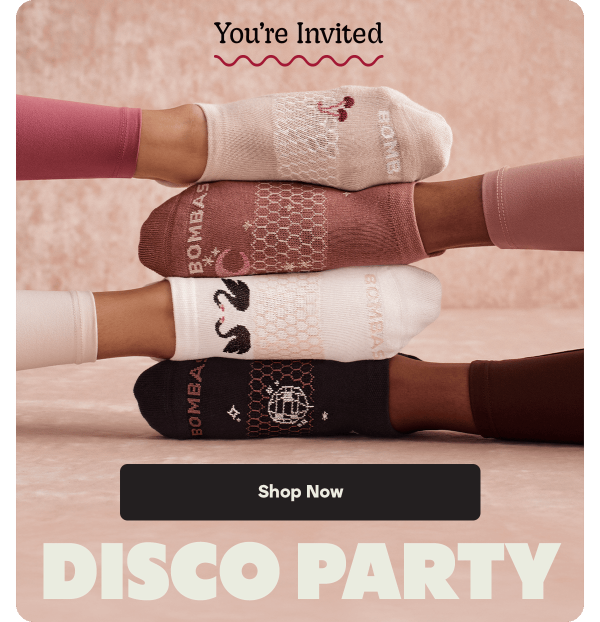 You're Invited. Shop Now. DISCO PARTY